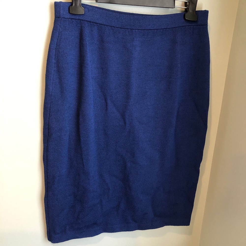 St John collection royal blue knit skirt sz 12